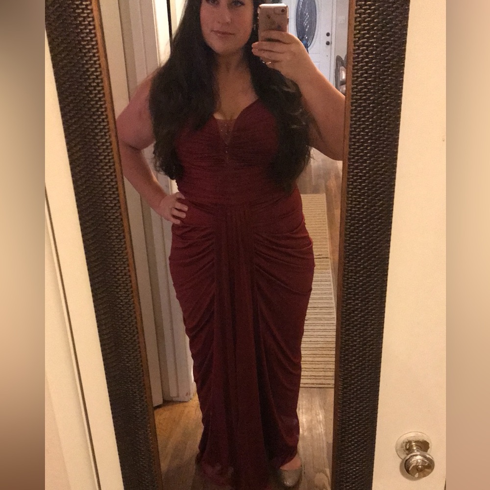 Beautiful Long Burgundy Gown